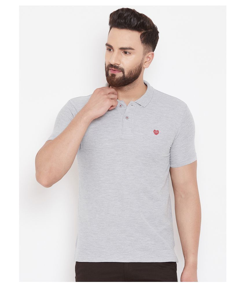     			Duke Cotton Grey Solids T-Shirt