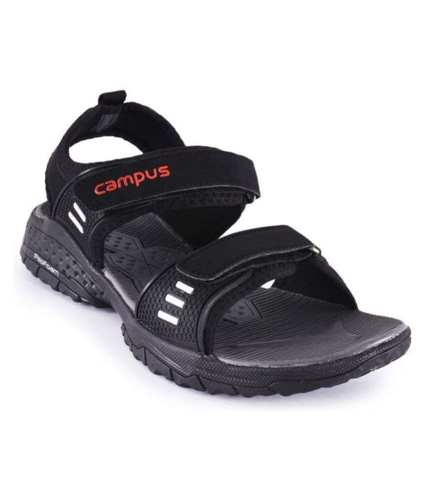 Campus Black Synthetic Floater Sandals - Buy Campus Black Synthetic ...