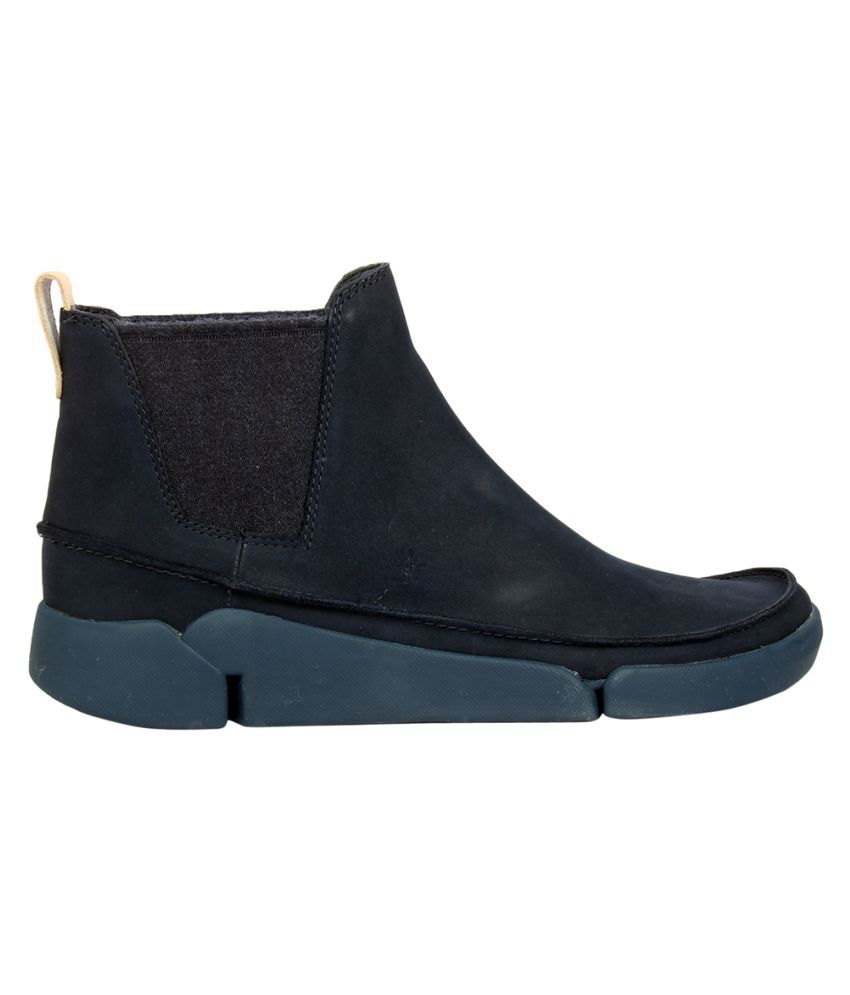 Clarks Navy Ankle Length Casual Boots Price in India- Buy Clarks Navy ...