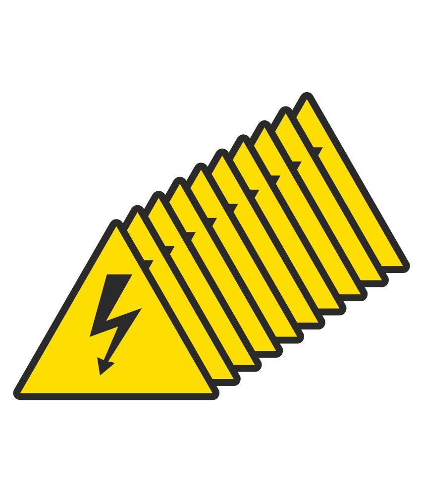 Buy Electrical Hazard Danger Arrow Symbol Label Online at Low Price in ...