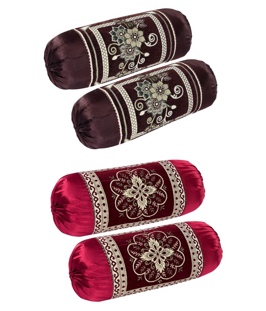 HK Collection Set of 4 Velvet Bolster Covers Buy Online at Best Price