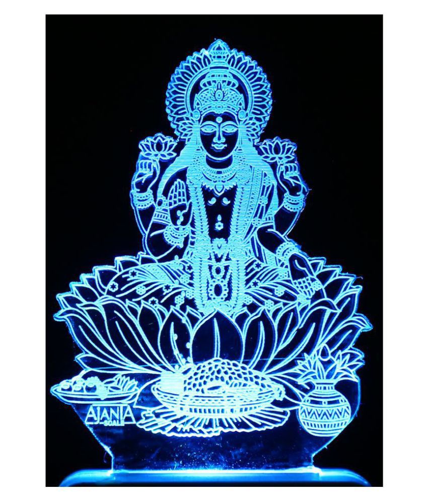     			SUPER AJANTA Lord Mahalxmi Devi 2004 3D Night Lamp Multi - Pack of 1