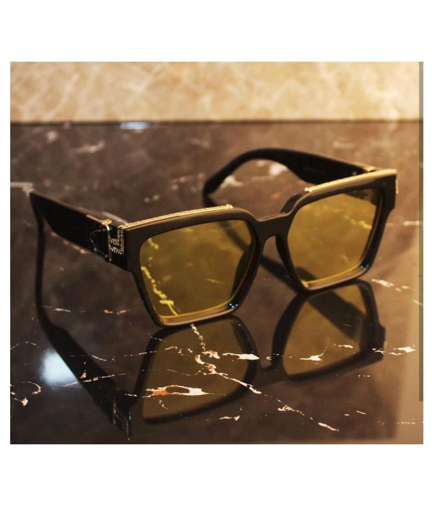 yellow rectangle glasses