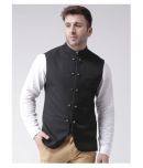 Hangup Black Cotton Blend Nehru Jacket