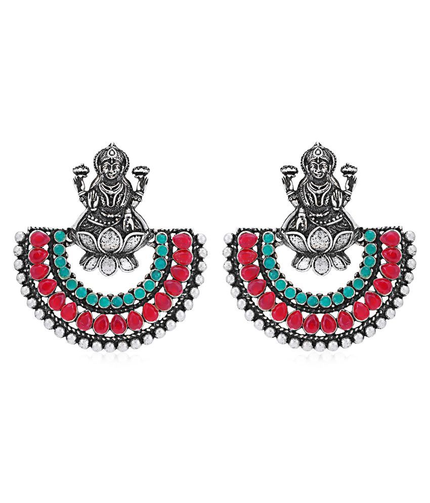     			Sukkhi Classic Oxidised Chandbali Laxmi Earring for Women