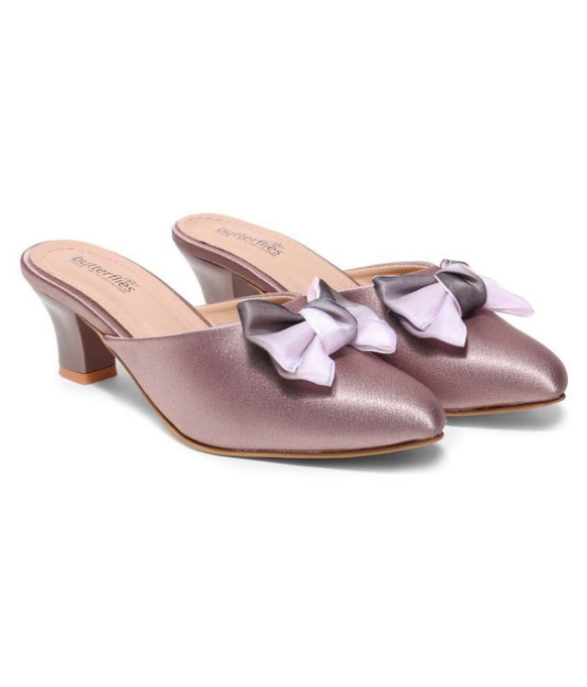 rose pink block heels