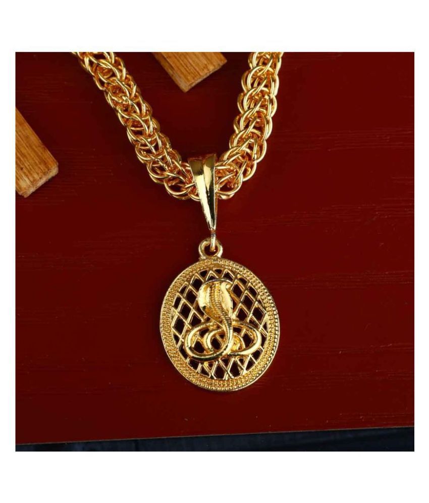 DIPALI Collection Nag devta Gold Plated Religious Pendant/Locket With ...