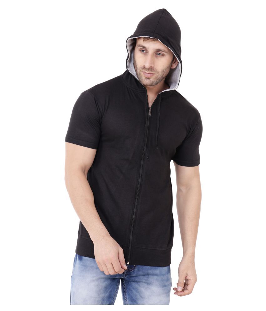     			Tfurnish Cotton Blend Black Solids T-Shirt