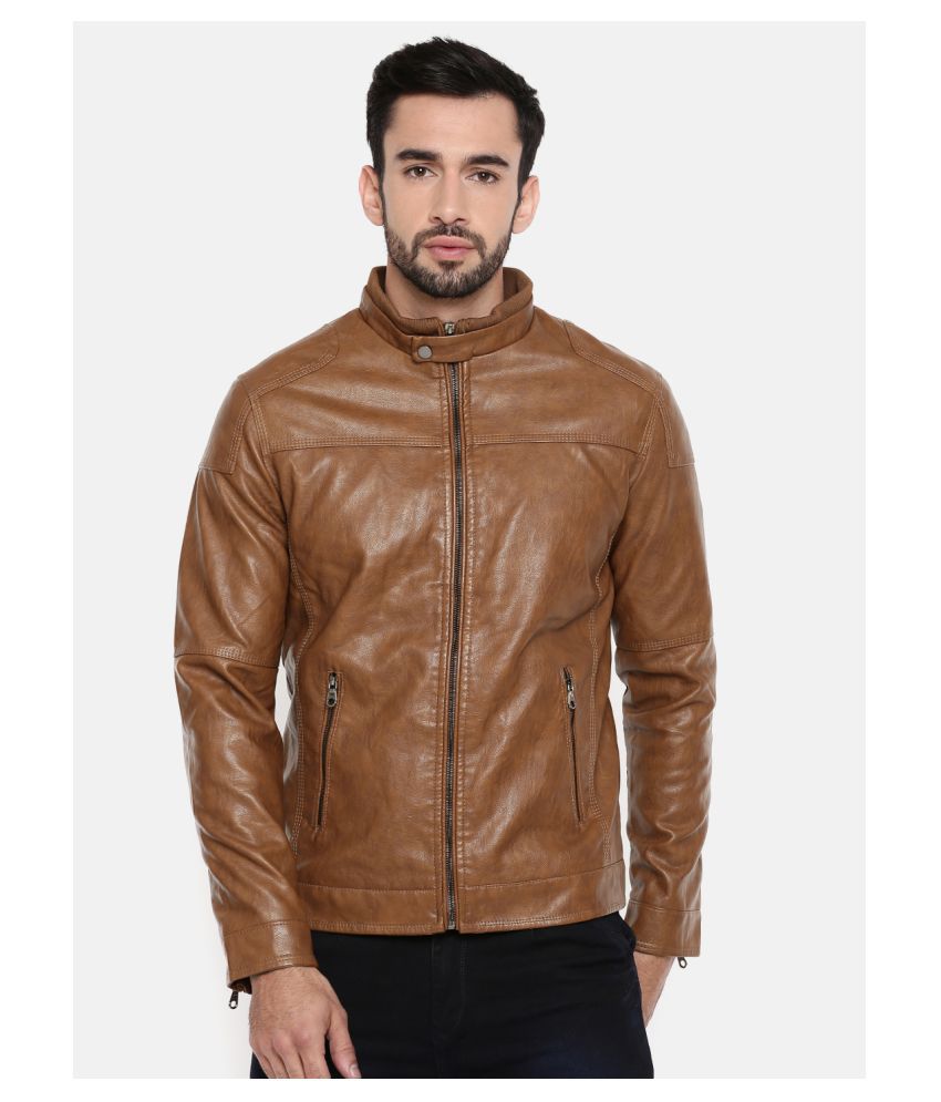 The Indian Garage Co. Brown Leather Jacket - Buy The Indian Garage Co ...