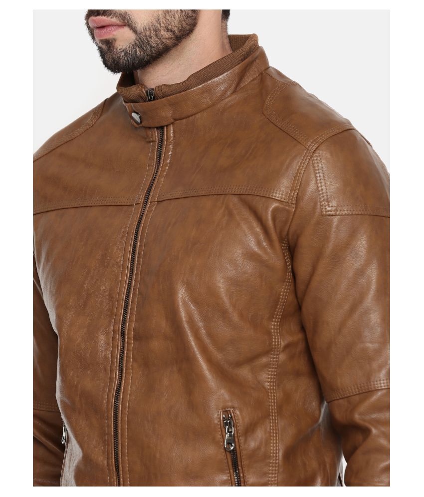 The Indian Garage Co. Brown Leather Jacket - Buy The Indian Garage Co. Brown Leather Jacket 