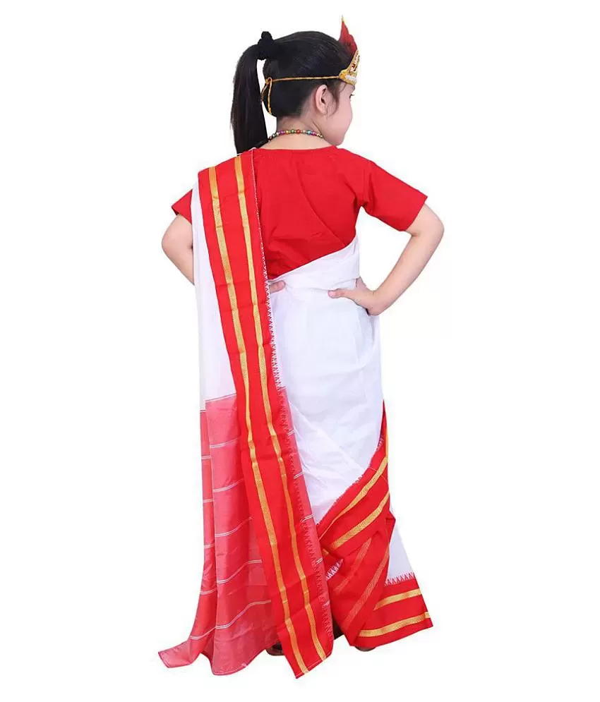 Cayon Fashion Tiranga Saree /Bharat Mata Costume for Kids/ School Event /Fancy  Dress Competitions /Annual Functions
