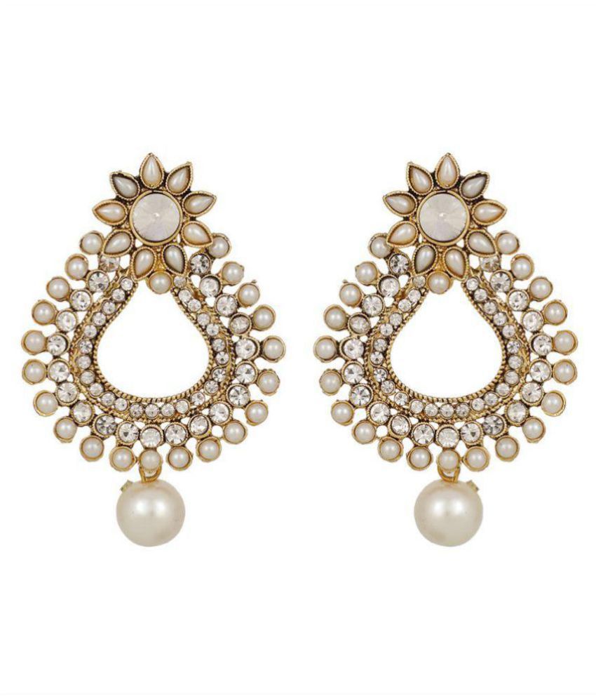     			Piah Fashion LCT Good Looking Reuleaux Triangle Pearl Earrings for Women