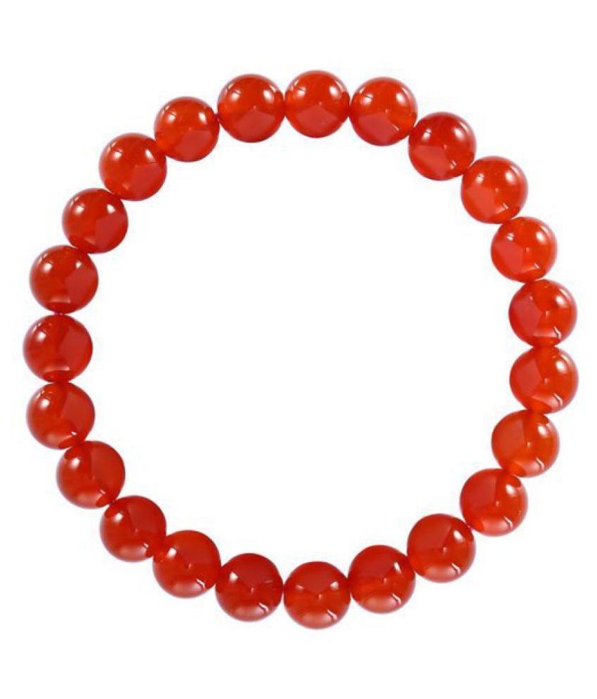 8mm Red Carnelian Natural Agate Stone Bracelet: Buy 8mm Red Carnelian ...