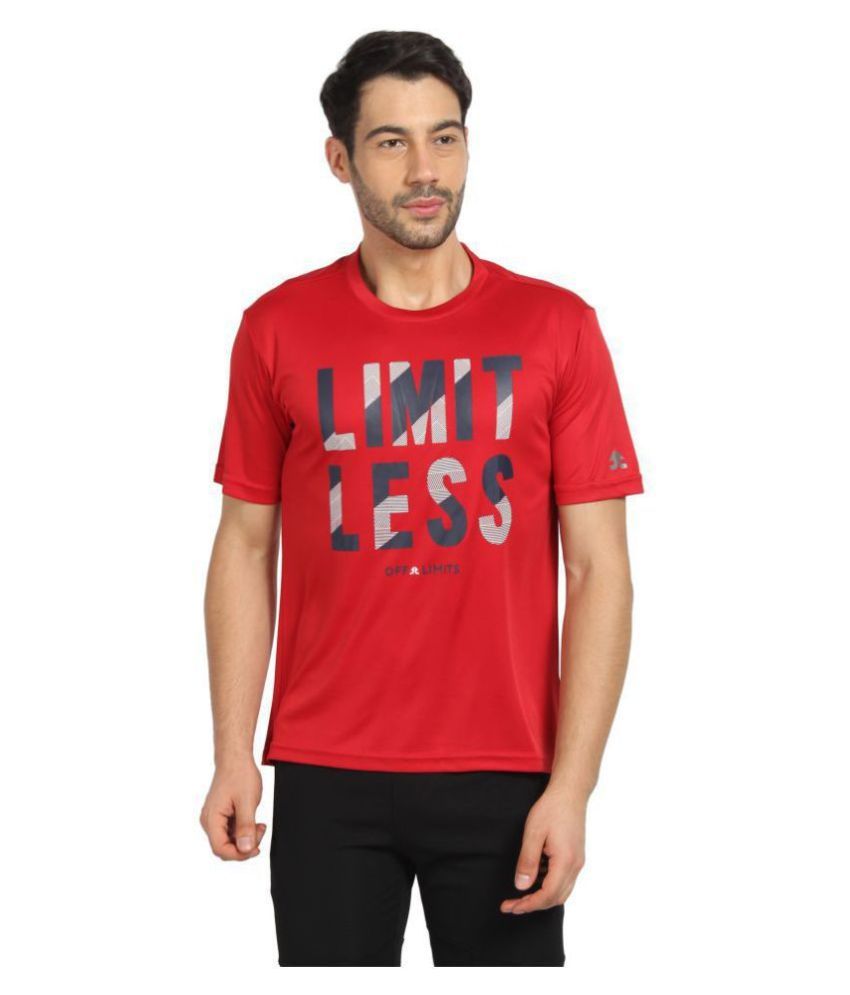     			OFF LIMITS Red Polyester T-Shirt