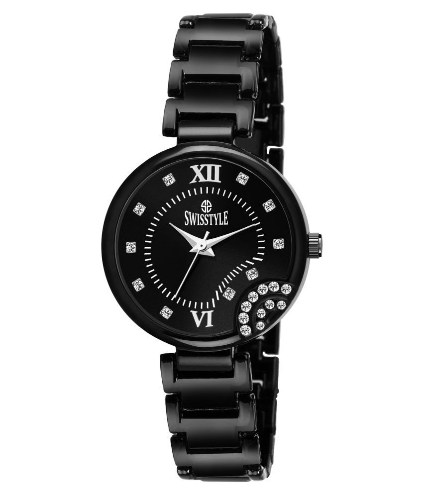     			Swisstyle - Black Stainless Steel Analog Womens Watch