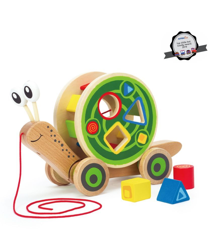 Hape-Walk-A-Long Snail Wooden Push & Pull Toy for Kids - Buy Hape-Walk ...