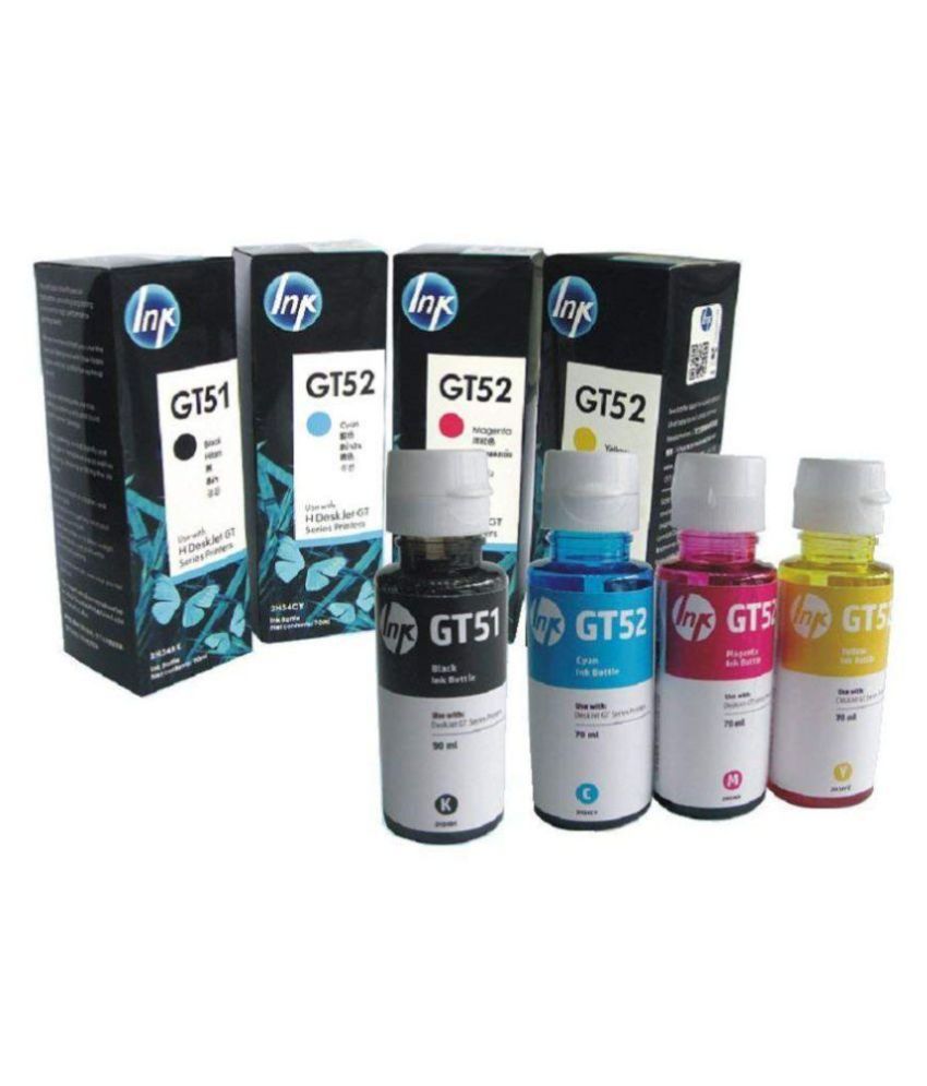 Hp Gt 51 amp; Gt 52 Multi Color Ink Black, Magenta, Yellow, Cyan