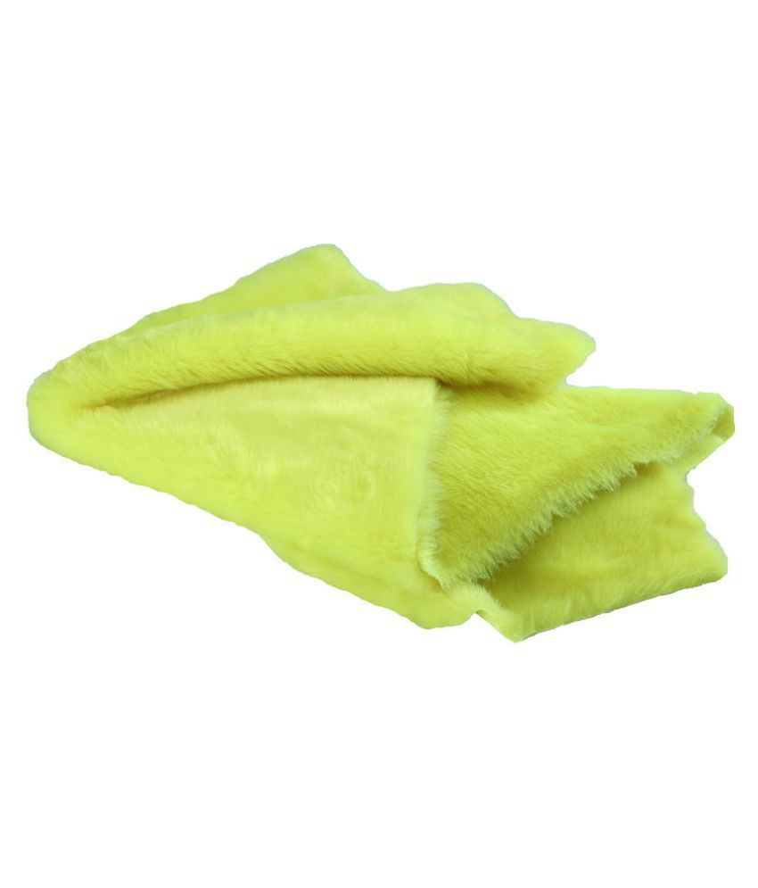     			Vardhman Fur Cloth Fluorescent yellow , Size 38 " x 34" , 2 Cms Hair Length used in dresses, decorations,art & craft, photo & selfie props