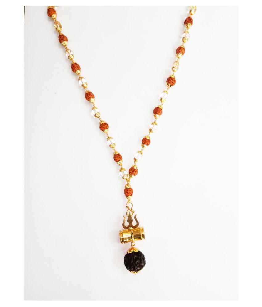 RUDRAKSHA SPHATIK MALA (TRISHUL Pendant): Buy RUDRAKSHA SPHATIK MALA ...