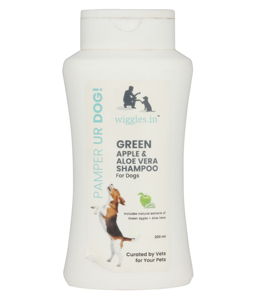     			Wiggles Green Apple and Aloe Vera Shampoo for Dogs, 200 ml