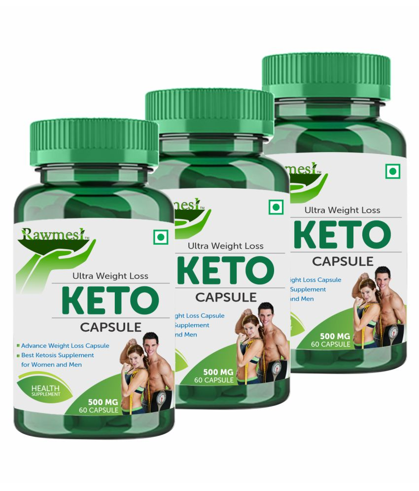rawmest Keto Slim Advanced Fat Burner 180 Capsules 180 gm Strawberry