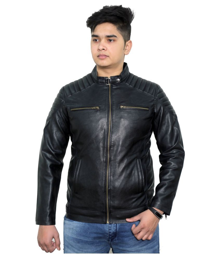 Generic Black Leather Jacket Buy Generic Black Leather Jacket Online at Best Prices in India