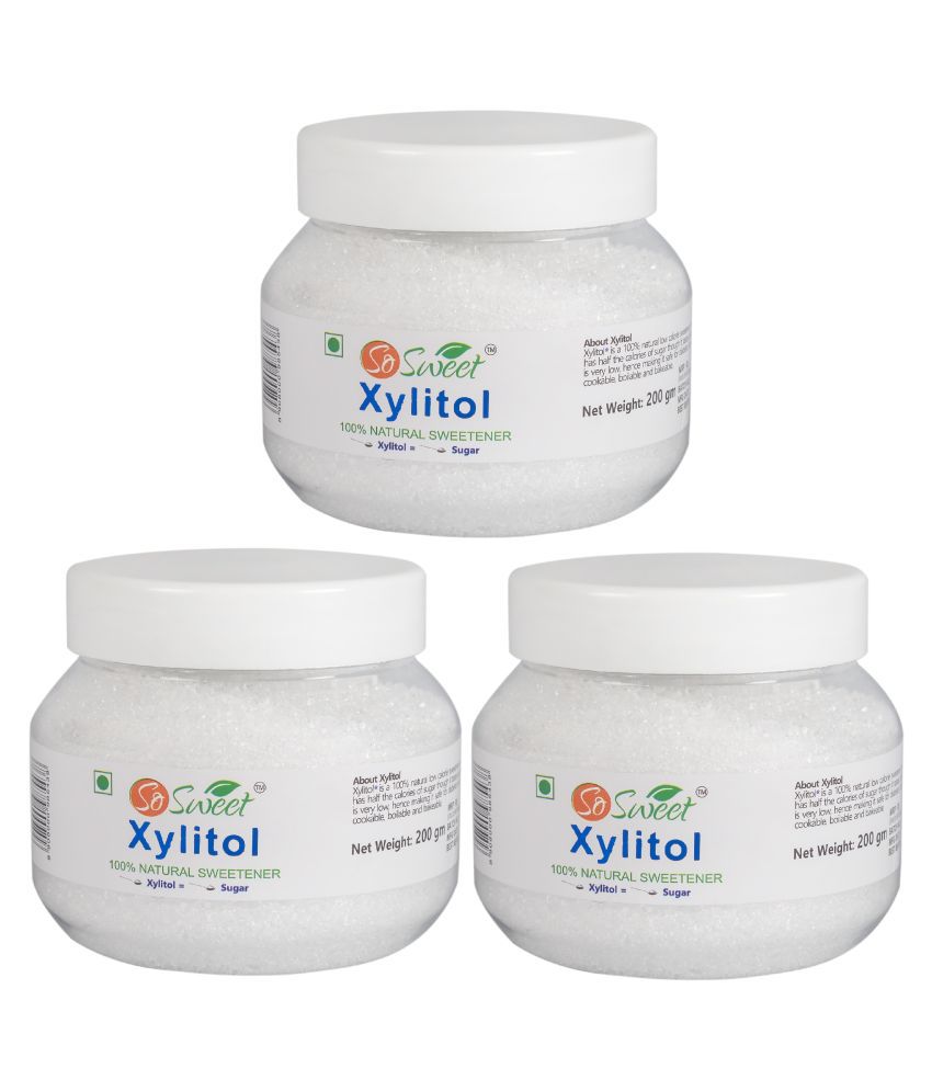     			So Sweet Xylitol 100% Natural Sweetener 600gm -Sugarfree (PO3) (200gm Each)