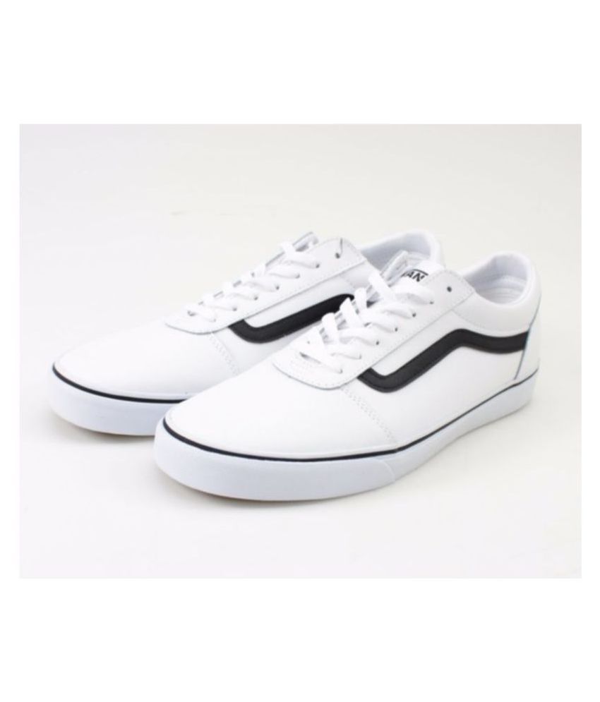 white vans running shoes