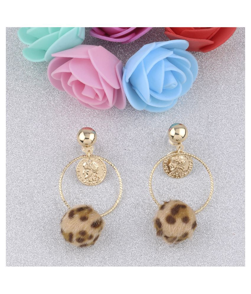     			SILVER SHINE Attractive Gold Plated Stylish Party Wear Dangle Earring For Women Girl