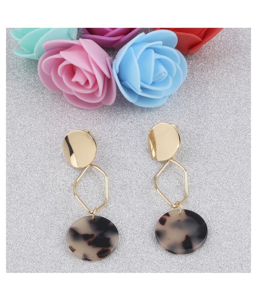     			SILVER SHINE Exclusive Gold Plated Charm Party Wear Dangle Earring For Women Girl