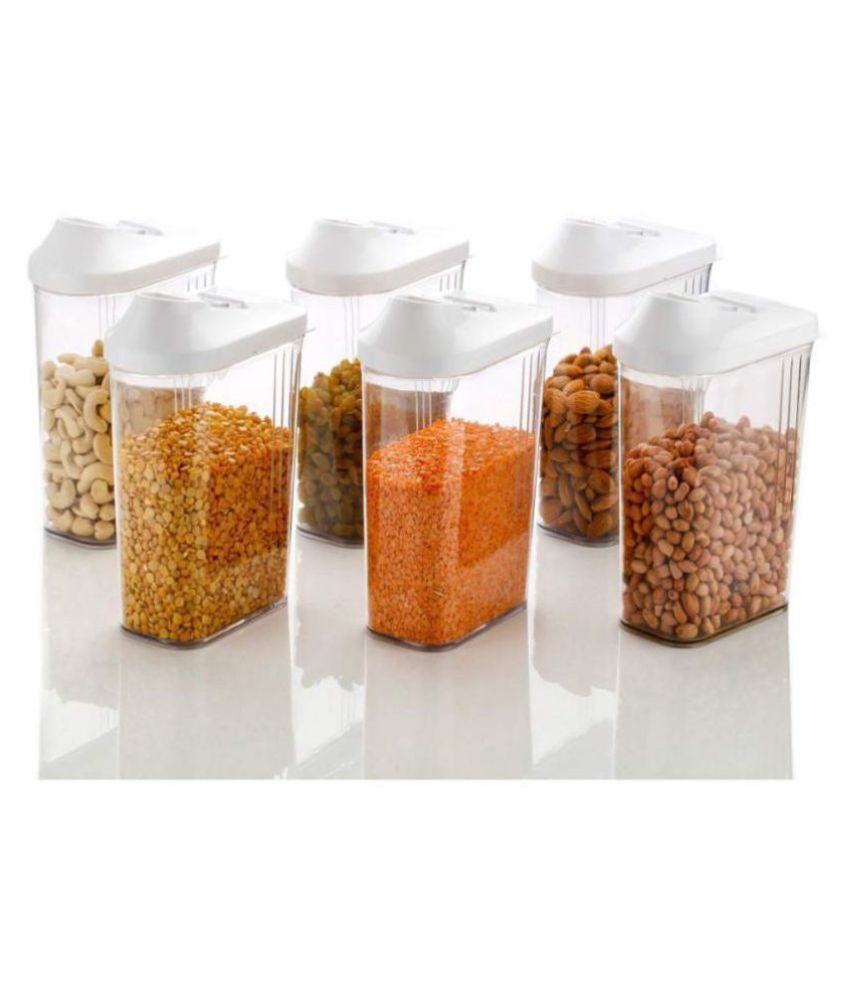     			Analog Kitchenware Easy Flow Polyproplene Dal Container Set of 6 1100 mL