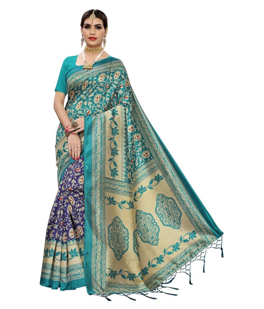 Angel Trends Green Art Silk Saree - Buy Angel Trends Green Art Silk ...