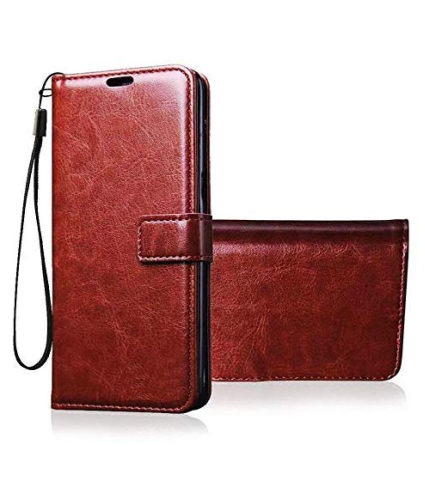 Apple iPhone 5S Flip Cover by ClickAway Brown Vintage Flip Cover
