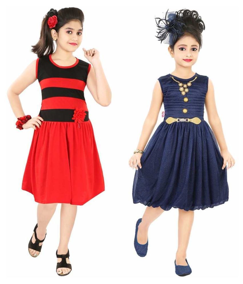 Karni Prints Baby Girls Middy/Knee Length Party Dress For Festive ...