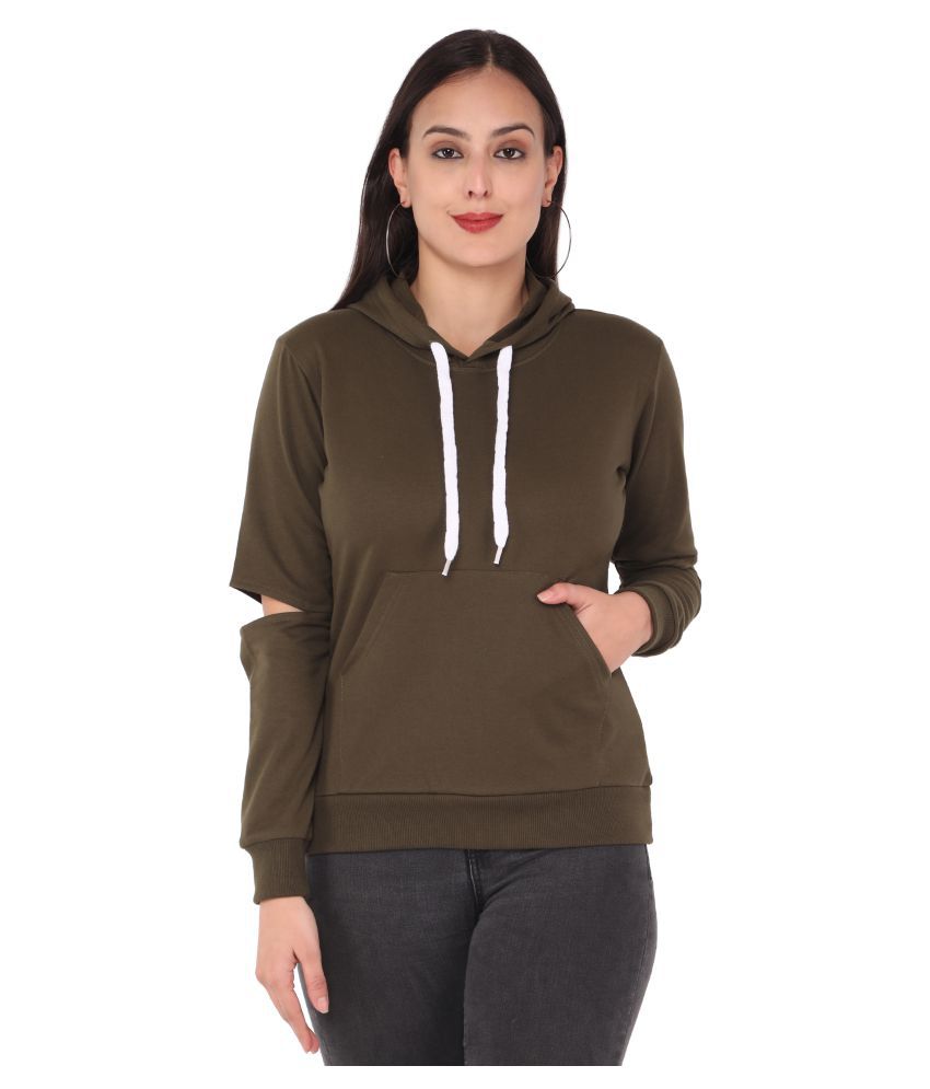 JUNEBERRY Cotton Multi Color Hooded Sweatshirt