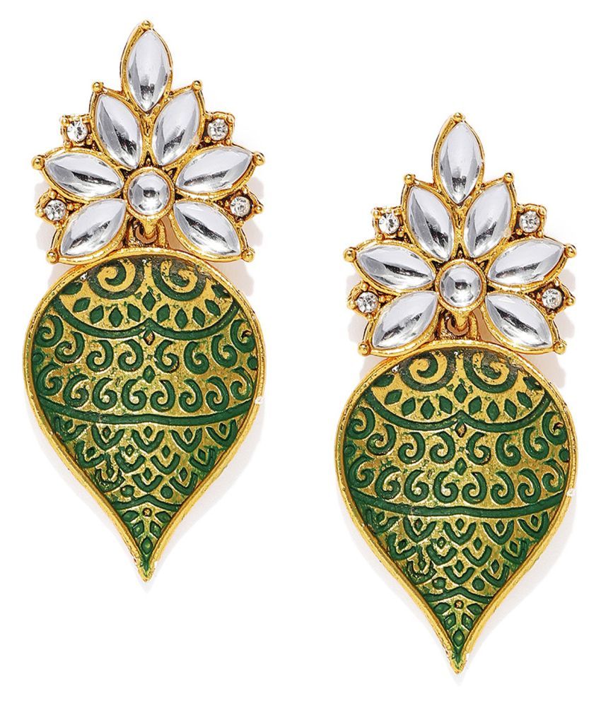     			Sukkhi Graceful Gold Plated Mint Collection Dangle Earring for Women