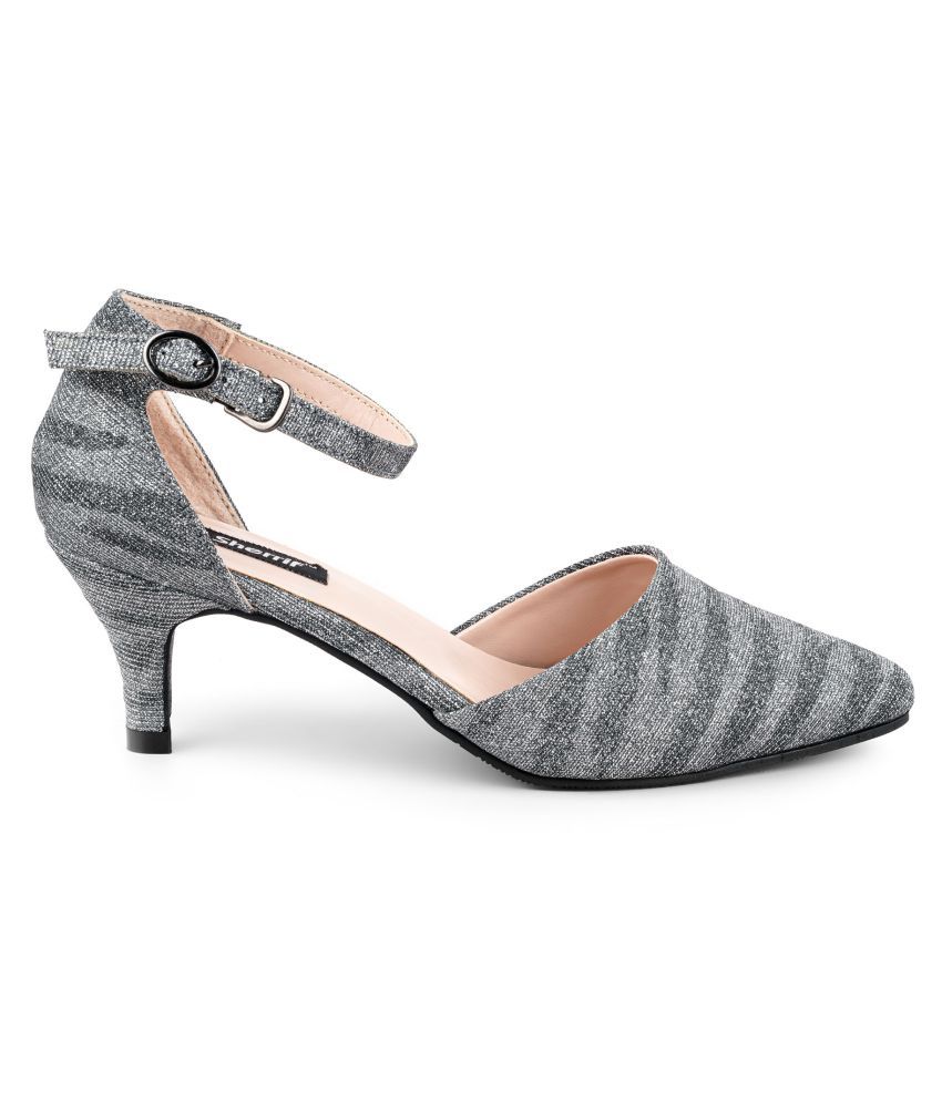 sherrif shoes Gray Kitten Heels Price in India- Buy sherrif shoes Gray ...