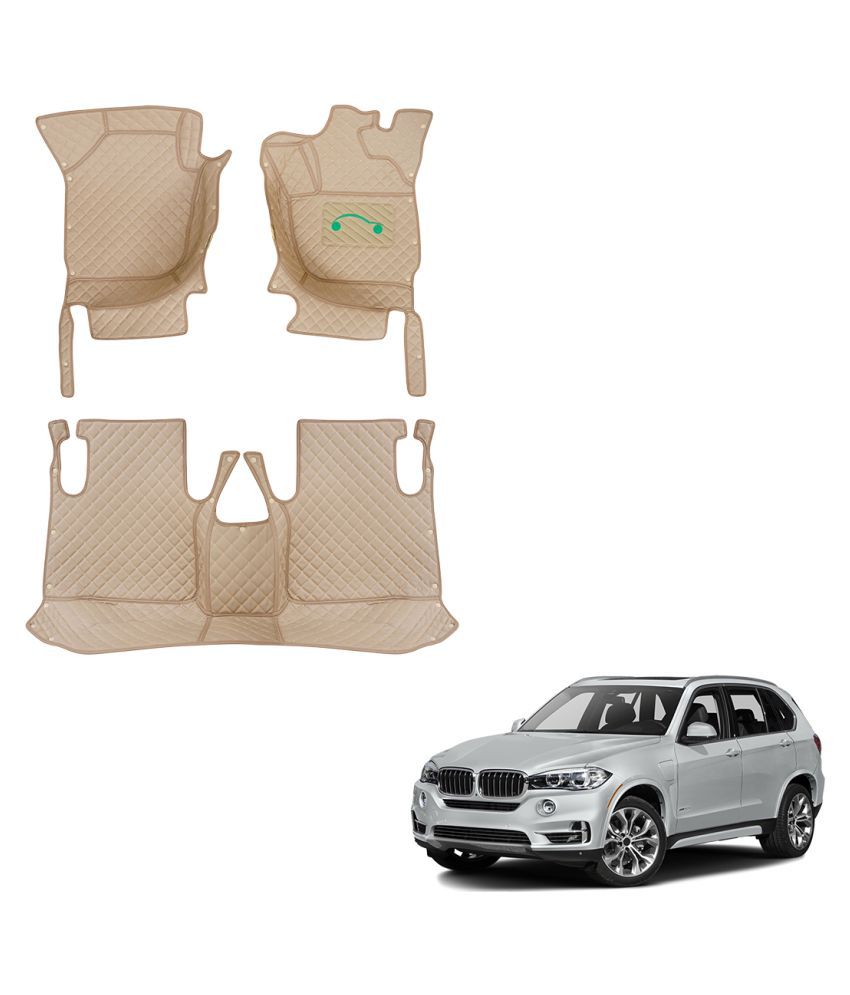 AutoFurnish 5D Premium Car Mats For BMW X5 2018 Beige Set of 3 Mats