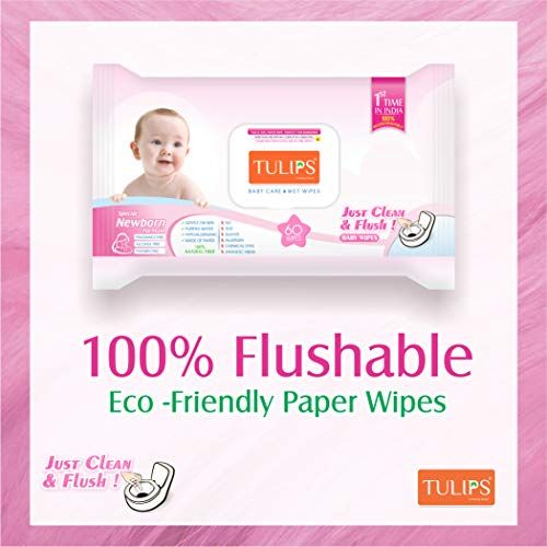 Tulips Baby Wet Paper Wipes; India’s 1st FLUSHABLE Baby Paper Wipes