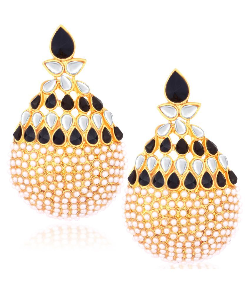     			Sukkhi Excellent Gold Plated Pearl Dangle Earrings For Women