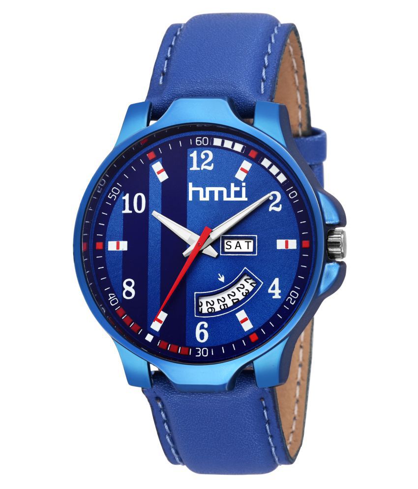 HMTI HMT8073blu Leather Analog Men's Watch