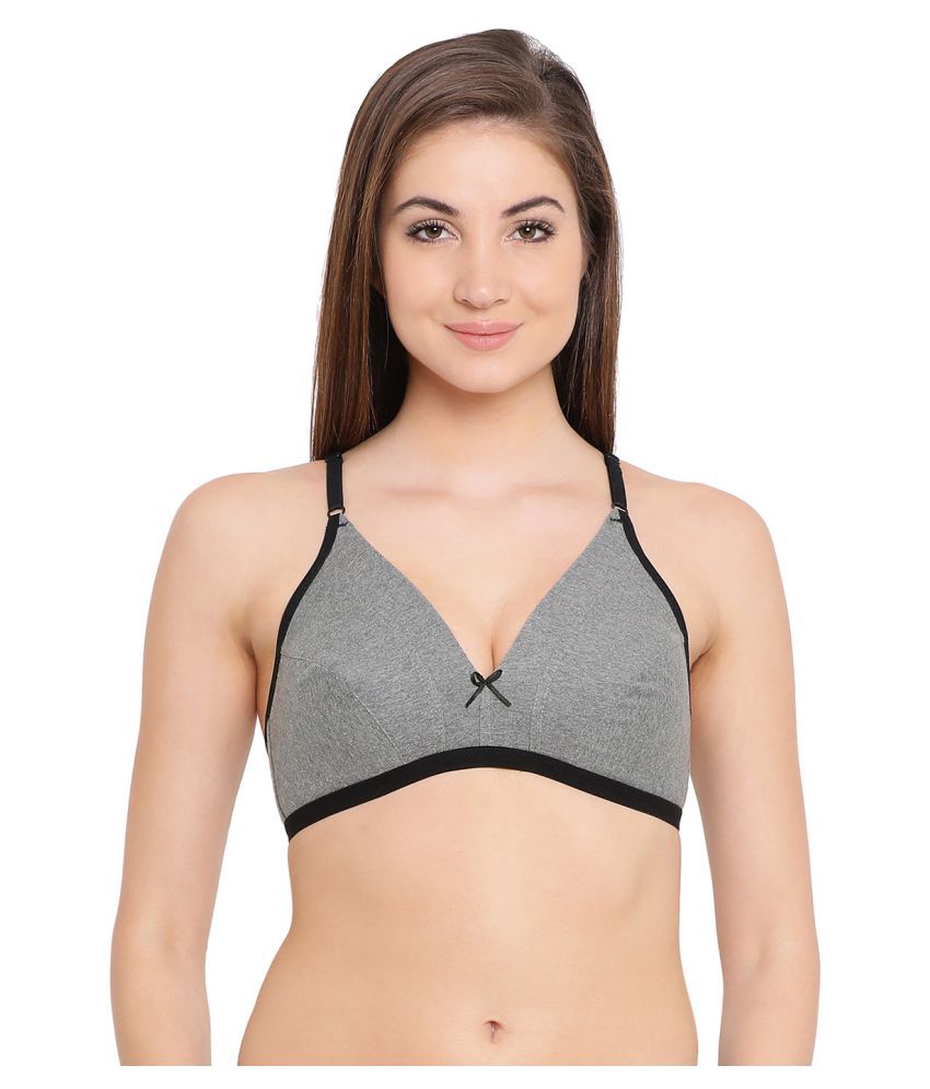     			Clovia Poly Cotton T-Shirt Bra - Grey