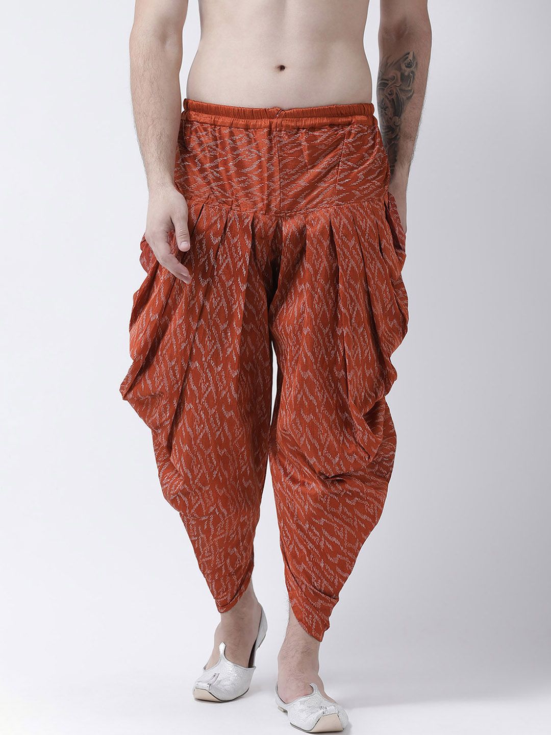     			Deyann Orange Dhoti