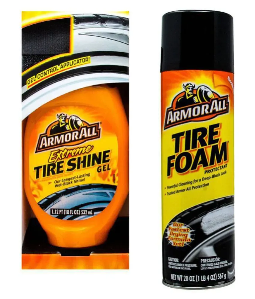 Armor All Extreme Tire Shine Gel, 18 Oz Wet BlacK Shine & Long Lasting