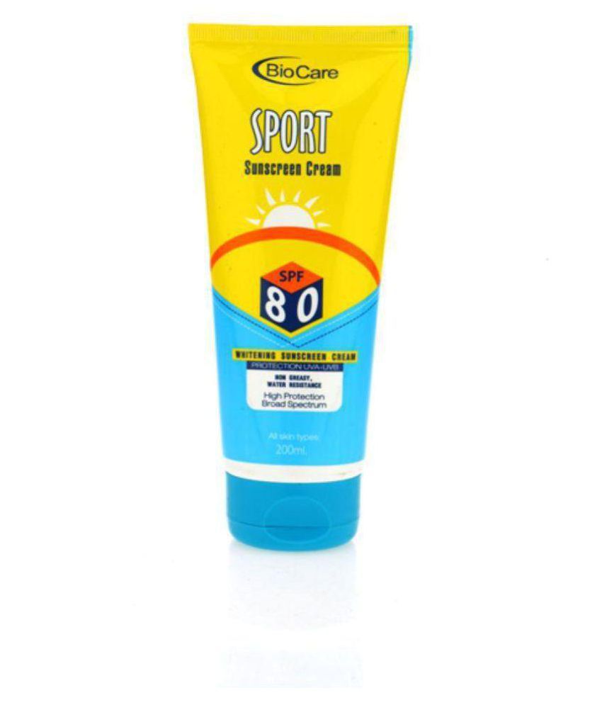     			Biocare Gemblue Sport Whitening - Sunscreen Lotion SPF 80 Medium 200 ml