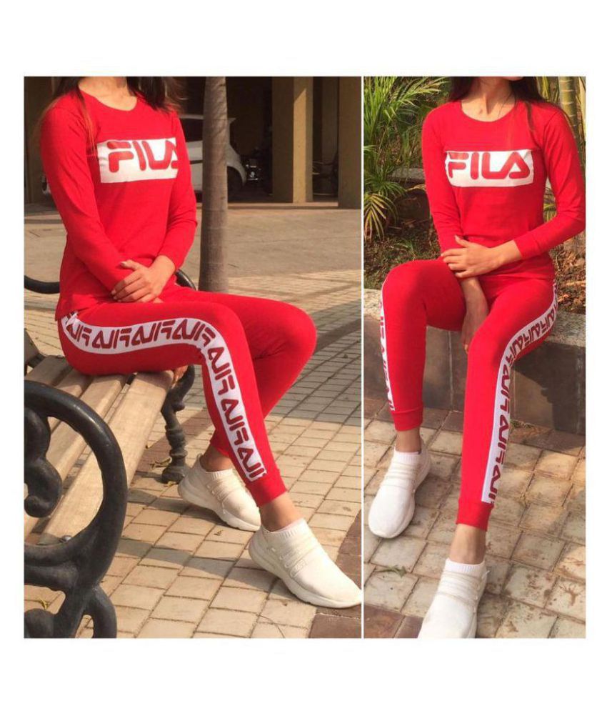 Buy Fila Cotton Tracksuits - Red Online at Best Prices in India - Snapdeal