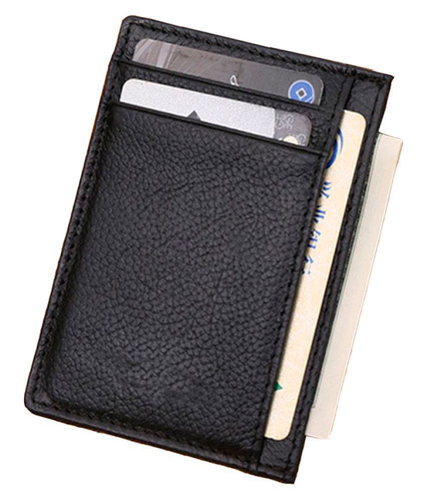 Hide&Sleek Open Black Card Holder: Buy Online at Low Price in India ...