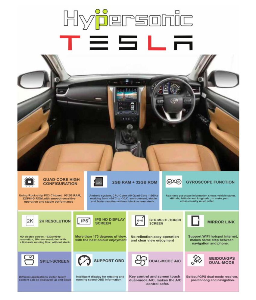 toyota fortuner music system price