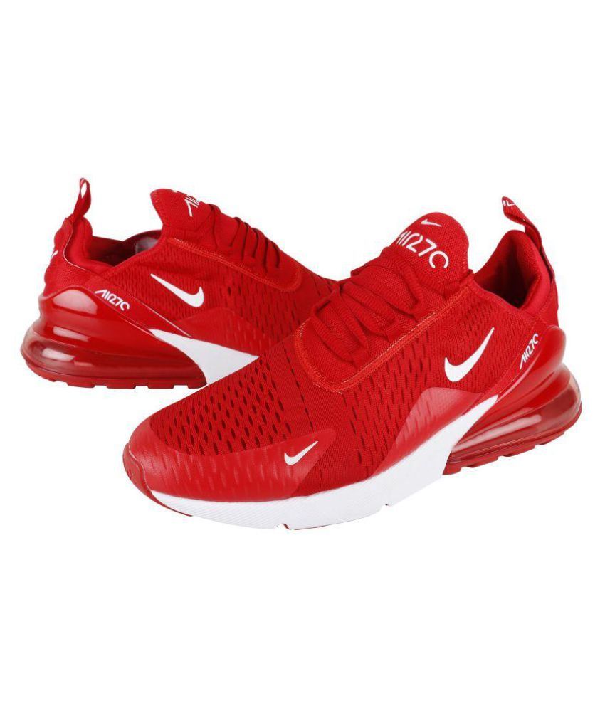 nike air max 270 red running shoes