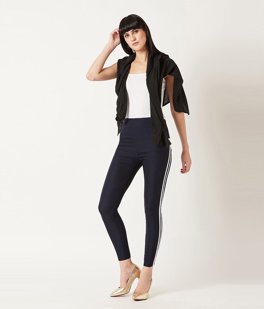     			Miss Chase Polyester Jeggings - Navy